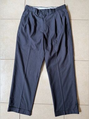 Louis Raphael Tailored  34x30 Waist Mens Black Dress Pants
